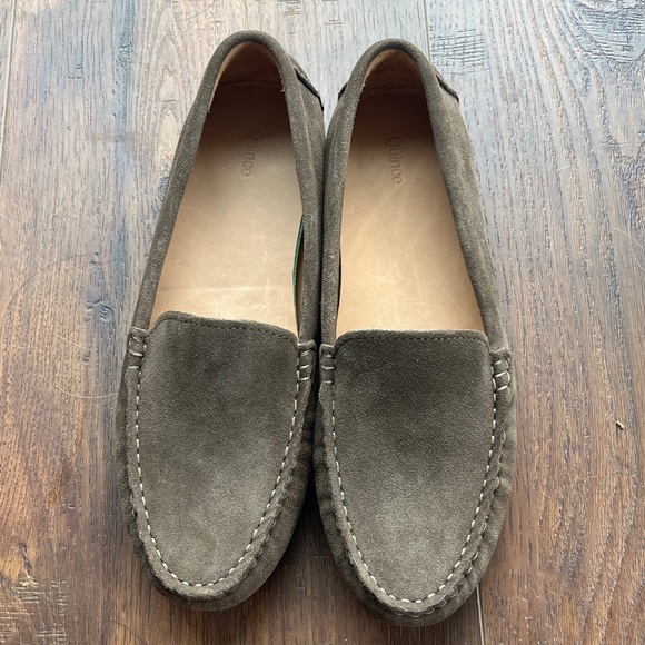 NIB Quince 100%Suede Driving Loafers/Medium Brown - size 8 - Picture 4 of 11